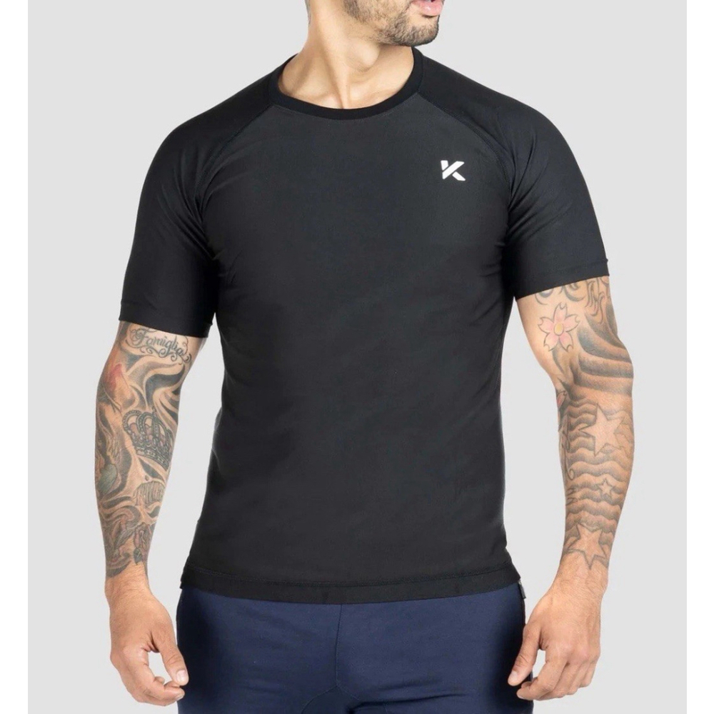 Kewlioo Mens Sauna Suit Shirt 3XL Black Short Sleeve 2 Pack